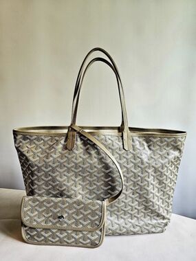 Goyard Saint Louis GM Tote Brown & White